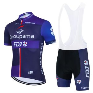 2024 Groupama FDJ N001 Mens Cycling Bib Kit Short Sleeve 2 1